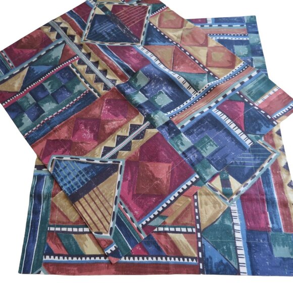 Vintage Dan River 1 Standard Pillowcase Sham Geometric Abstract Percale USA Made - Picture 4 of 5